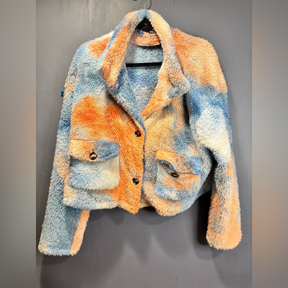 Plus Teddy Button Up Coat